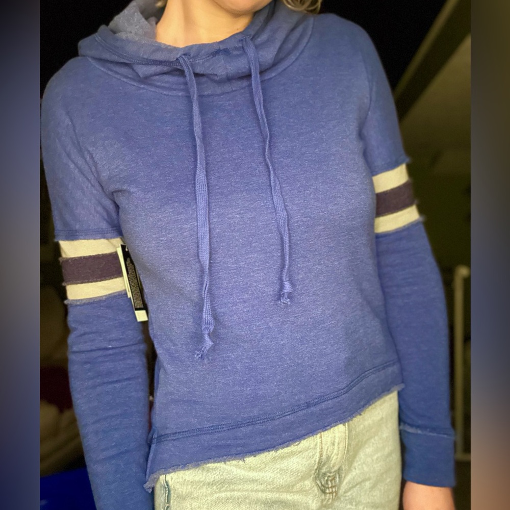 Poof Warm & Cozy Soft Blue Hoodie size S NWT